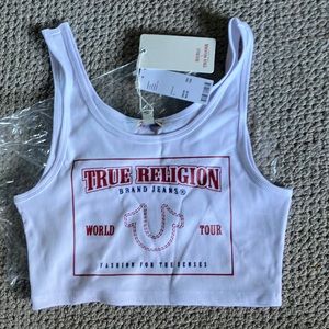 Brand new large true religion tank. Too small for me and cannot return.